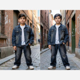 ست کت و شلوار جین نیم بگ