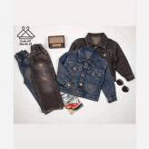 ست کت و شلوار جین نیم بگ