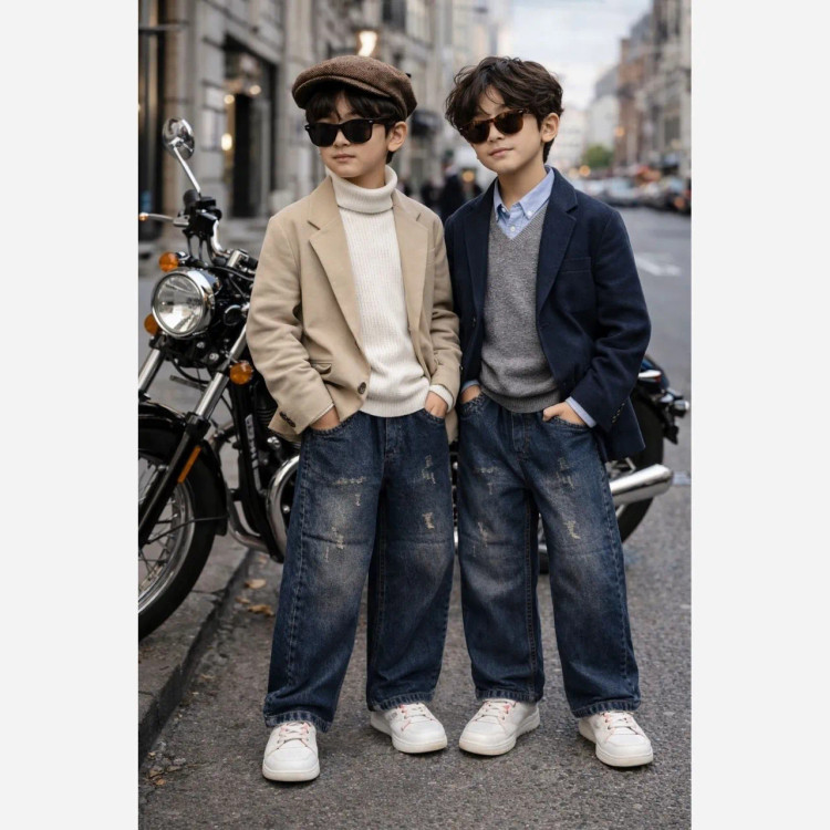 شلوارجین اسپرت بگ تک رنگ