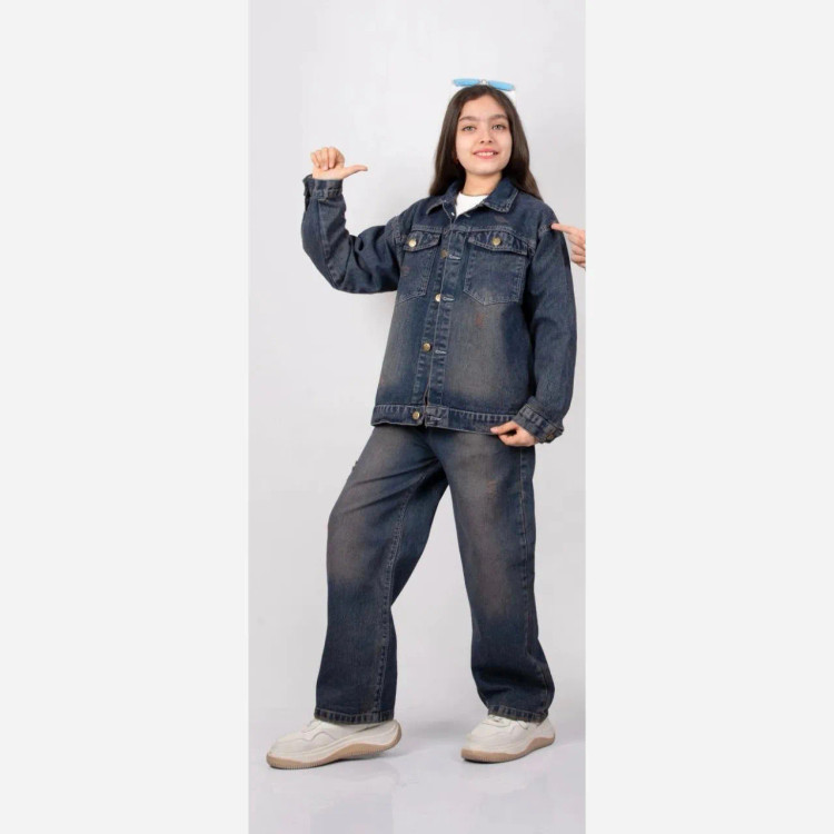 ست کت و شلوار جین نیم بگ