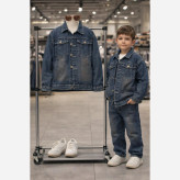 ست کت و شلوار جین نیم بگ