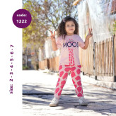 ست تیشرت شلوار دخترانه پنبه