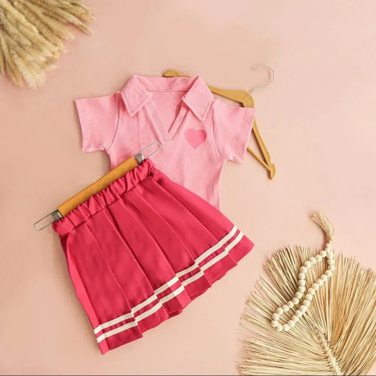 ست تیشرت و دامن دخترانه