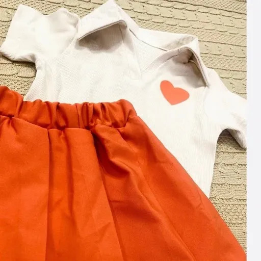 ست تیشرت و دامن دخترانه