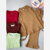 ست بلوز و شلوار بوتکات فانریپ پنبه