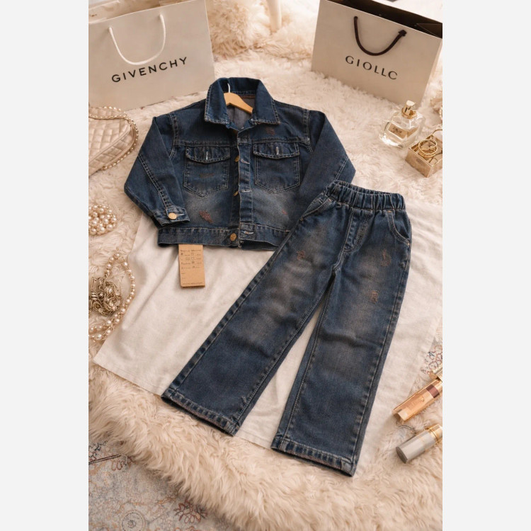 ست کت و شلوار جین نیم بگ