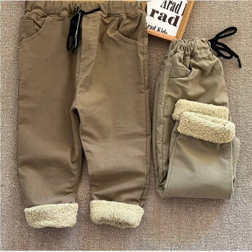 شلوار اسپرت کتان خزدار برای دختران و پسران