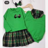 سارافون پاییزه پنبه دورس و دامن کشمیر