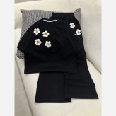 ست کراپ و شلوار مشکی سایز3تا9سال