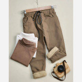 شلوار اسپرت کتان خزدار برای دختران و پسران