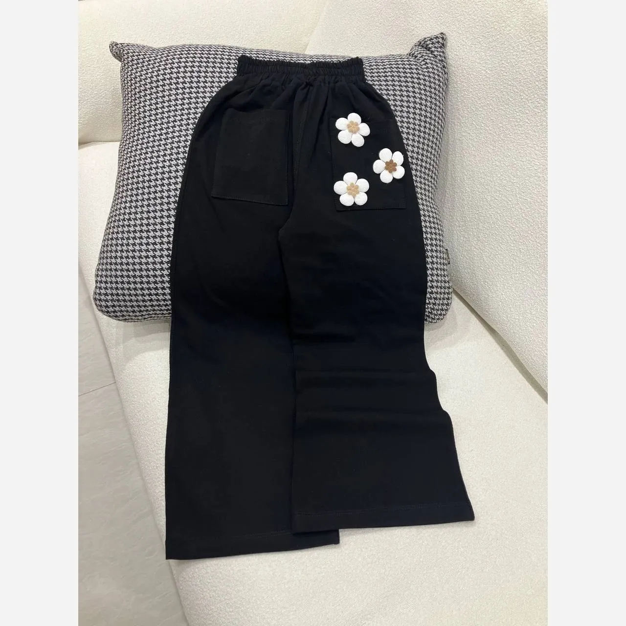 ست کراپ و شلوار مشکی سایز3تا9سال