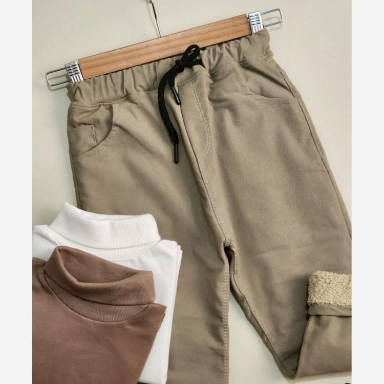 شلوار اسپرت کتان خزدار برای دختران و پسران