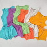 ست رکابی شورت پسرانه در 6رنگ شاد