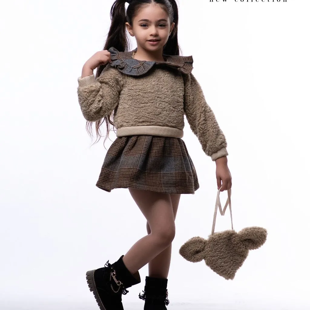 سارافون گرم تدی پشمی دخترانه