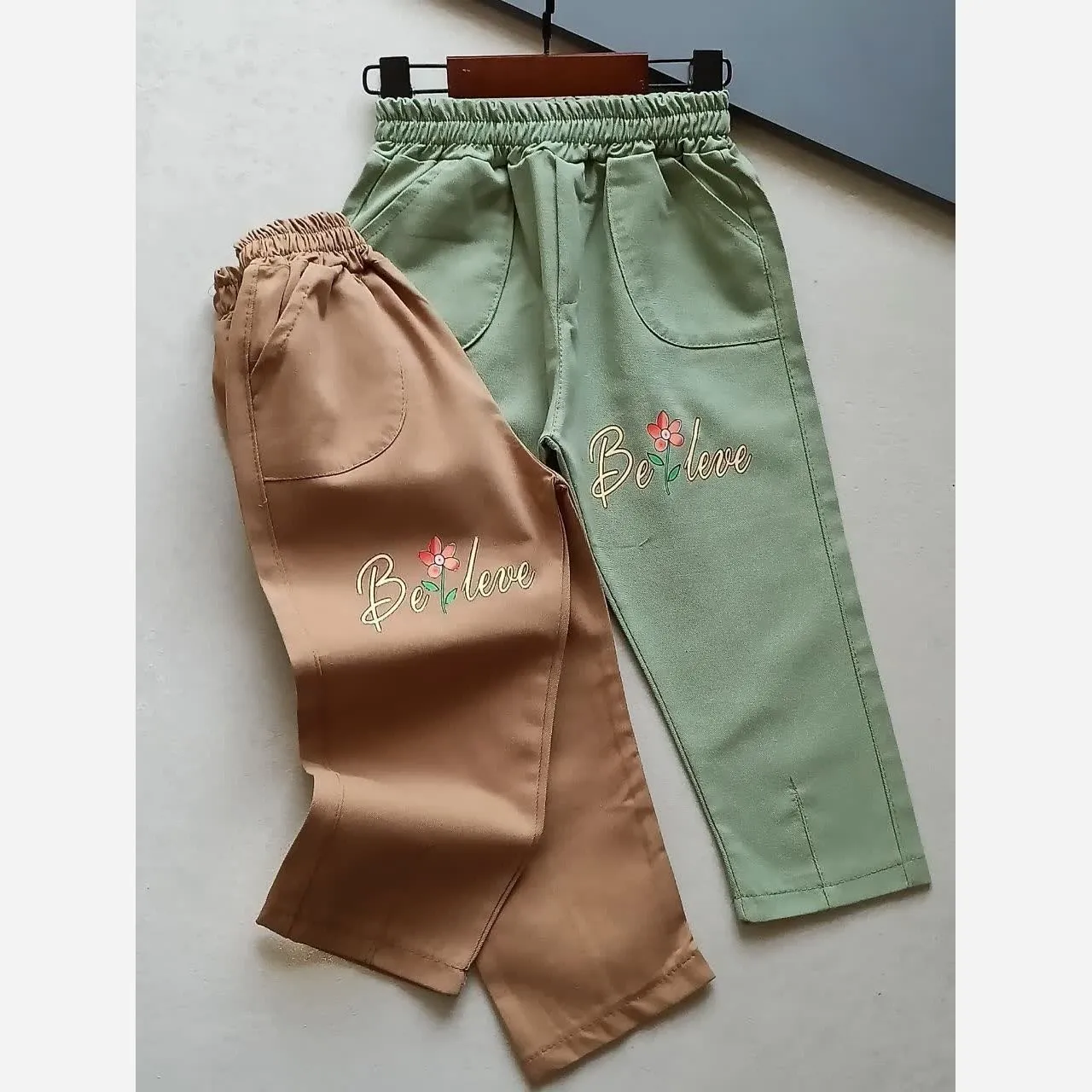 ست بلوز و شلوار کتان دخترانه