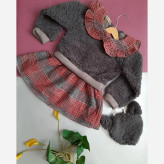 سارافون گرم تدی پشمی دخترانه